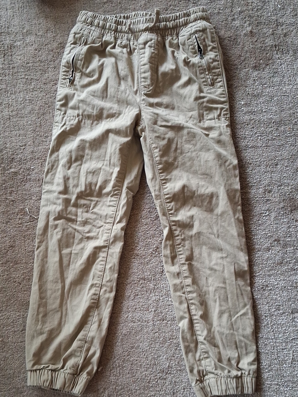 GAP Kid's Beige Elastic Cuff Joggers